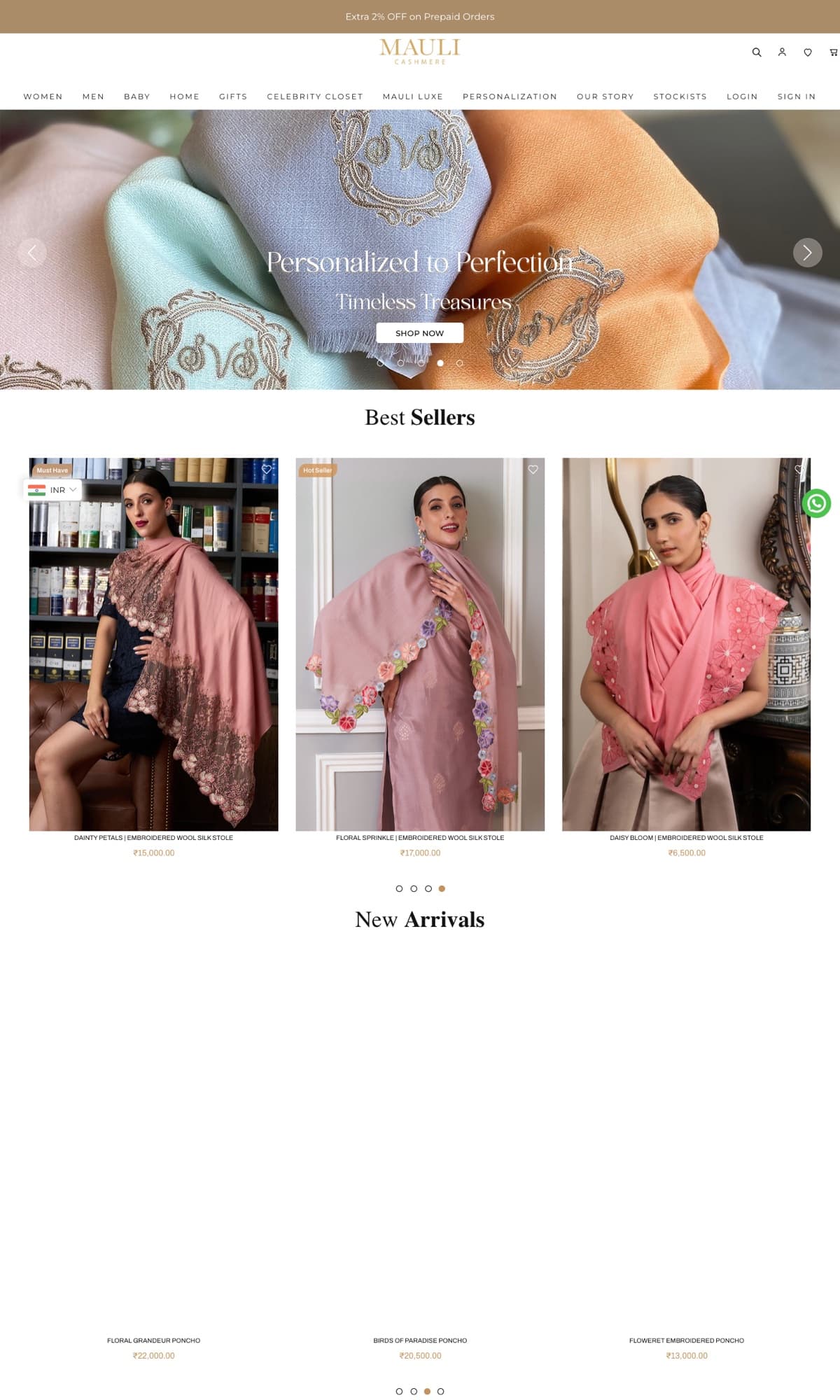 Mauli Cashmere home page